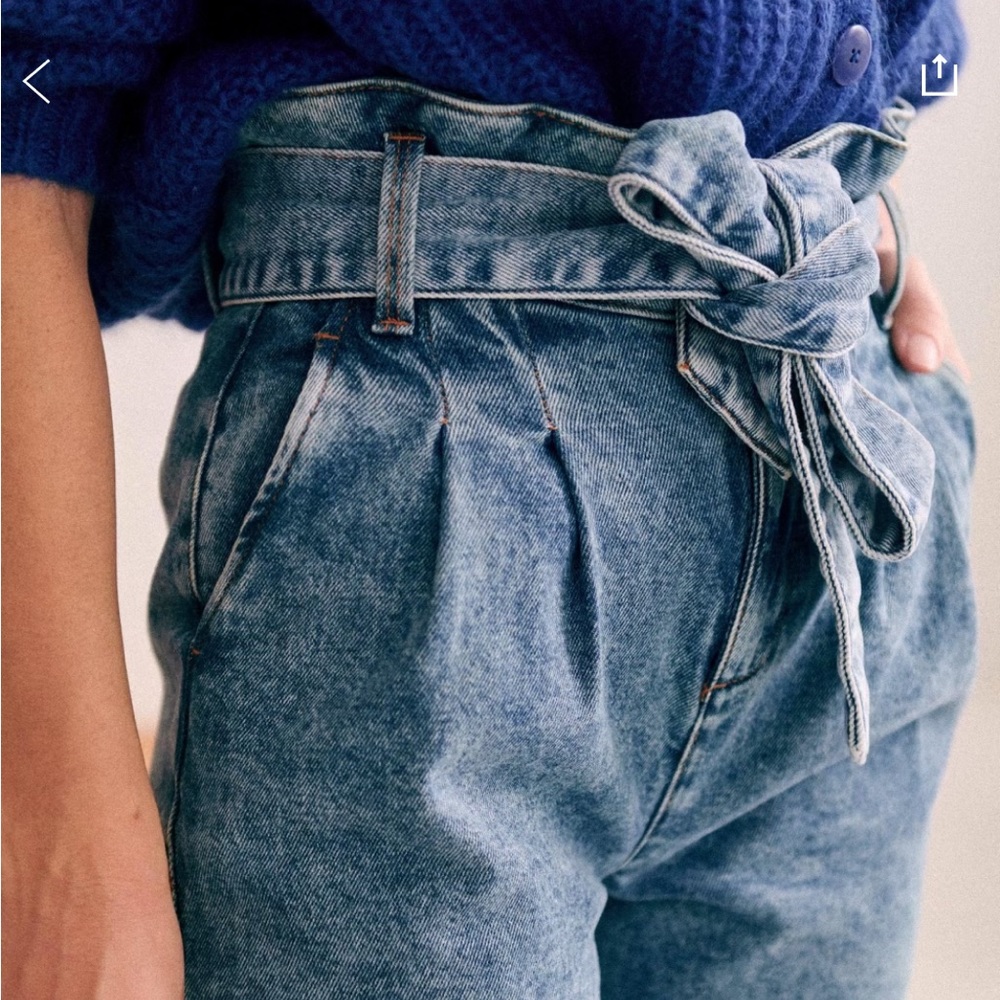 Sezane Blue High-Waisted Jeans